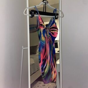 Vibrant multi-color mini dress xs
